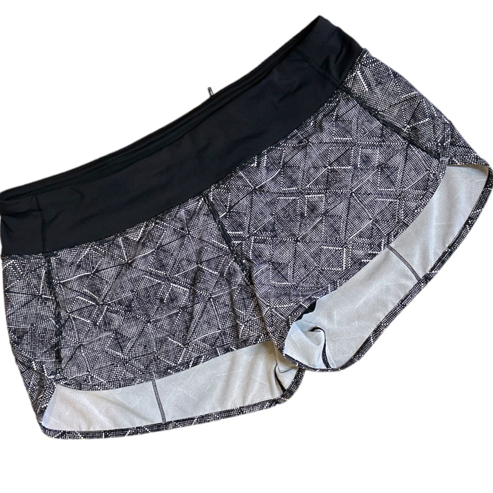 Lululemon Speed Up Short Velocity Mesh Island Mist Black / Black  Size 8